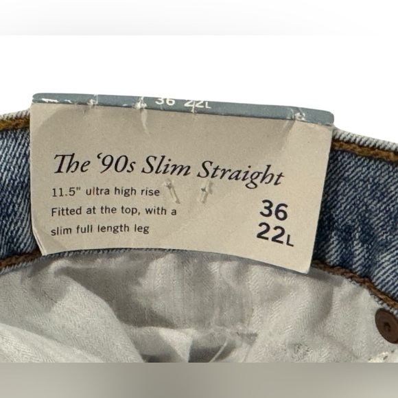 New W/ Tags Women’s Abercrombie & Fitch 90s Slim Straight Light Wash 36/22L - Picture 8 of 8